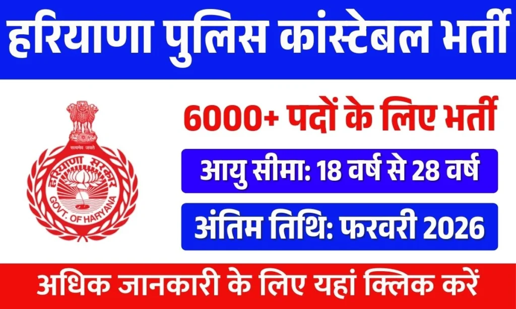 Haryana Police Constable Recruitment 2026