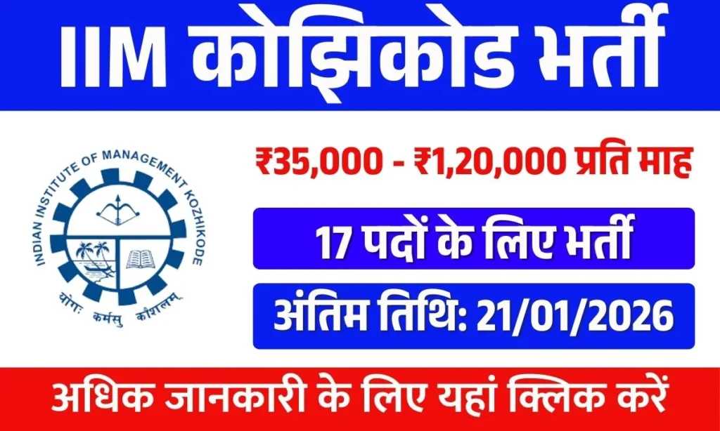 IIM Kozhikode Recruitment