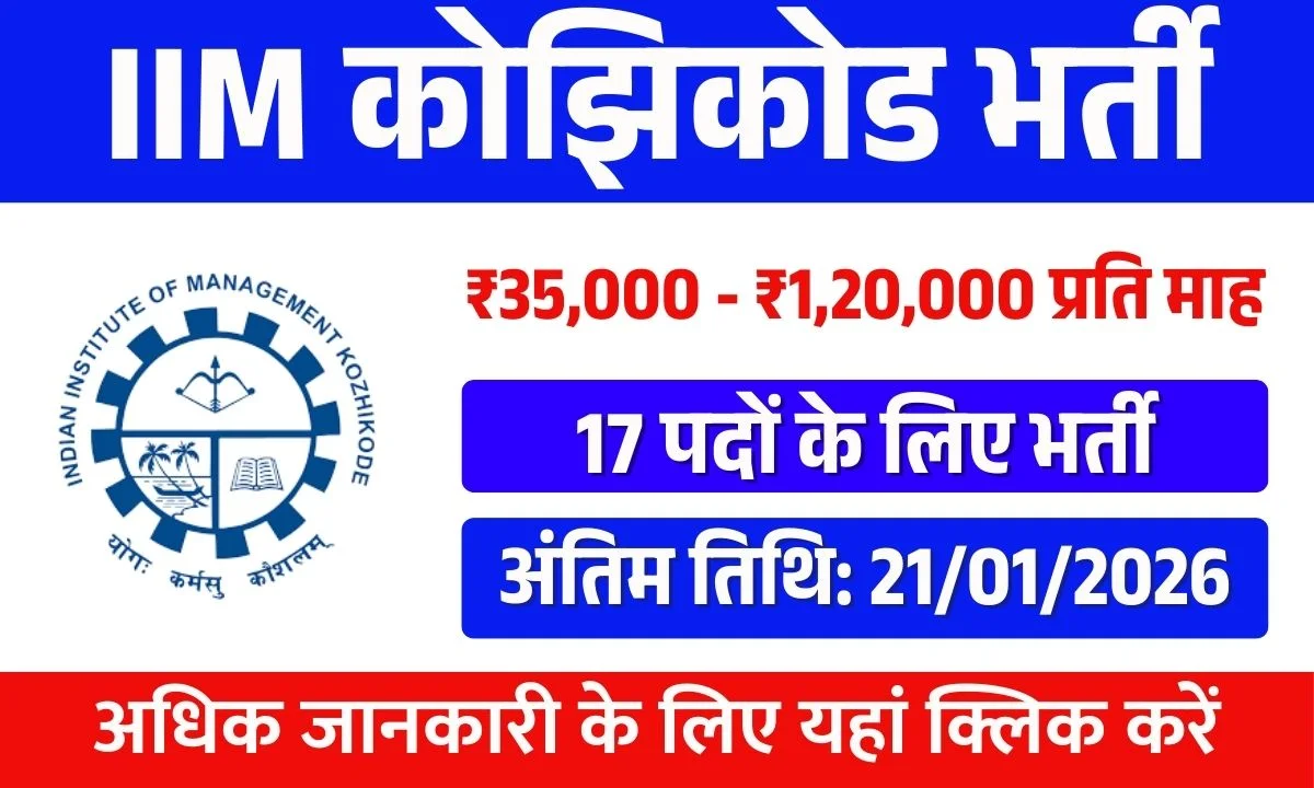 IIM Kozhikode Recruitment