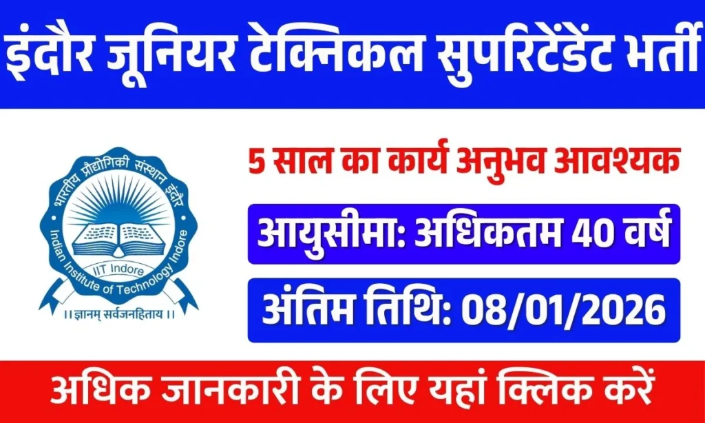 IIT Indore Recruitment 2026