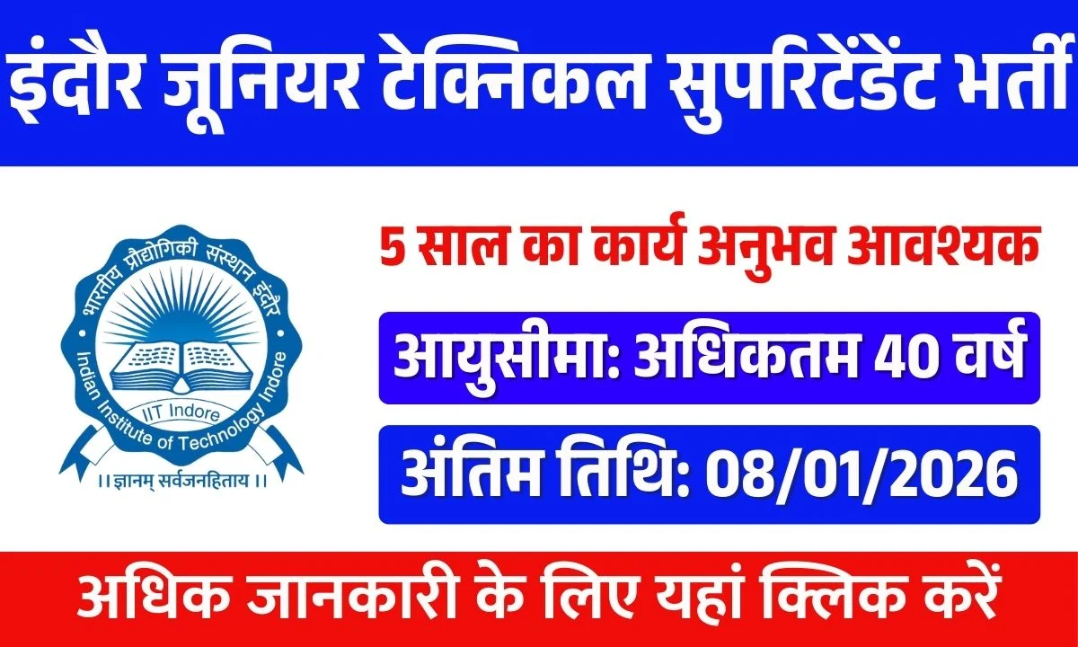 IIT Indore Recruitment 2026